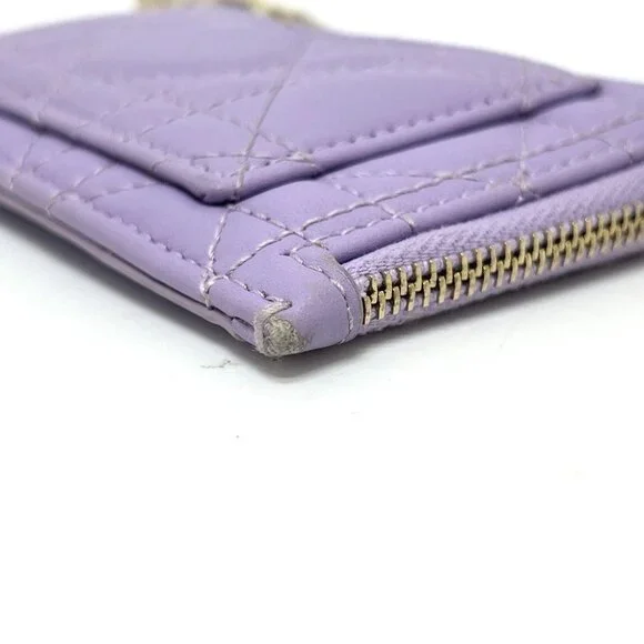 CHRISTIAN DIOR S0965ONMJ Lady Dior Cosmos Zip Card Case coin purse - Picture 2 of 14